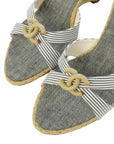 CHANEL Coco Mark Marine Mules Sandals