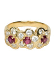 K18 Natural Ruby 0.60ct Diamond 0.83ct Ring