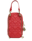 CHRISTIAN DIOR Lady Dior Call'in Dior Phone Holder / Shoulder Bag