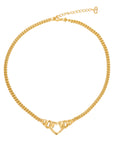 CHRISTIAN DIOR Heart Rhinestone Necklace