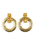 CHANEL Logo Circle Earrings