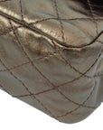 CHANEL 2008-2009 2.55 Matelassé Chain Double Flap Shoulder Bag with Pouch