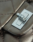 CHANEL 2008-2009 2.55 Matelassé Chain Double Flap Shoulder Bag with Pouch