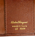 SALVATORE FERRAGAMO Lizard Pattern Vara Plate Key Case