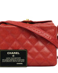 CHANEL 1991–1994 Matelassé Coco Mark Caviar Skin Shoulder Bag
