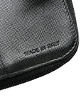 PRADA Nylon Round Zip Compact Wallet