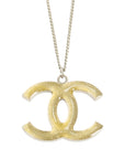 CHANEL Coco Mark Square Rhinestone Reversible Necklace
