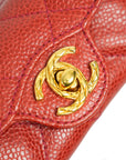 CHANEL 1991–1994 Matelassé Coco Mark Caviar Skin Shoulder Bag