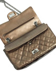CHANEL 2008-2009 2.55 Matelassé Chain Double Flap Shoulder Bag with Pouch
