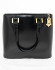 YVES SAINT LAURENT Cassandra Leather Black Gold Handbag