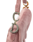 CHRISTIAN DIOR Velvet Saddlebag Handbag