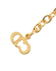 CHRISTIAN DIOR Logo Oval Rhinestone Necklace