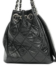 CHANEL 2009-2010 Matelassé Coco Mark Lambskin Shoulder Bag