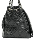 CHANEL 2009-2010 Matelassé Coco Mark Lambskin Shoulder Bag