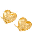 GIVENCHY Rhinestone Heart Earrings