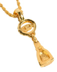 CHRISTIAN DIOR CD Logo Rhinestone Necklace
