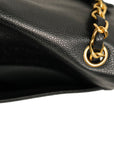 CHANEL 1996–1997 Coco Mark Caviar Leather Chain Shoulder Bag