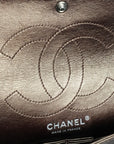 CHANEL 2008-2009 2.55 Matelassé Chain Double Flap Shoulder Bag with Pouch