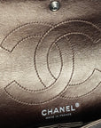 CHANEL 2008-2009 2.55 Matelassé Chain Double Flap Shoulder Bag with Pouch