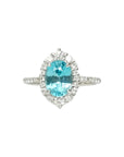 PT900 Zircon 3.04ct Diamond 0.54ct Ring