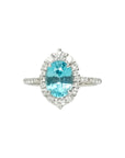 PT900 Zircon 3.04ct Diamond 0.54ct Ring