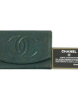 CHANEL 1996–1997 Coco Mark Caviar Leather Bi-Fold Long Wallet