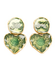 Vintage-Style Heart Alphabet Earrings(Gold-Plated Brass)