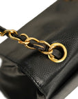 CHANEL 1996–1997 Coco Mark Caviar Leather Chain Shoulder Bag