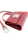 SALVATORE FERRAGAMO Ultra Rare Lizard Leather Parent-Child Bag Handbag