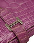 HERMES Bearn Saffre Crocodile Long Wallet