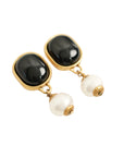 Vintage-Style Stone Earrings(Gold-Plated Brass)