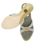 CHANEL Coco Mark Marine Mules Sandals