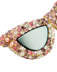 Vintage-Style Sunglasses Rhinestone Brooch