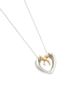 TIFFANY & CO. SV925 K18YG Heart Ribbon Necklace