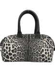 YVES SAINT LAURENT Bubble Quilted Leopard Print Bowling Bag 30 Handbag