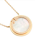 TIFFANY & CO. AU750 T Two Circle Diamond Necklace
