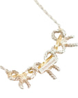 TIFFANY & CO. SV925 K18YG Triple Ribbon Necklace