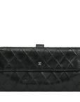 CHANEL 2009–2010 Matelassé Coco Mark Bi-Fold Long Wallet
