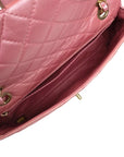 CHANEL 2010–2011 Crystal Logo Matelassé Chain Lambskin Shoulder Bag