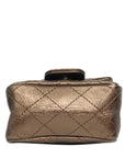 CHANEL 2008-2009 2.55 Matelassé Chain Double Flap Shoulder Bag with Pouch