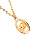 CHRISTIAN DIOR Logo Oval Necklace