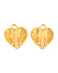 GIVENCHY Rhinestone Heart Earrings