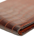 BVLGARI Crocodile Bi-Fold Wallet