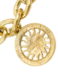 Vintage-Style Sun Motif Rhinestone Bracelet(Gold-Plated Brass)