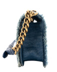 CHANEL Coco Mark Patchwork Denim Shoulder Bag