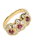 K18 Natural Ruby 0.60ct Diamond 0.83ct Ring
