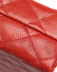 CHANEL 1991–1994 Matelassé Coco Mark Caviar Skin Shoulder Bag