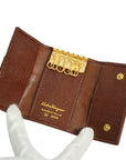 SALVATORE FERRAGAMO Lizard Pattern Vara Plate Key Case