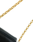 CHANEL 1991-1994 Coco Mark V-Stick Chain Lambskin Shoulder Bag