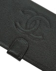 CHANEL 2003-2004 Coco Mark Caviar Skin Long Wallet